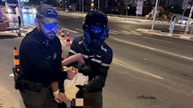 מעצר אחד החשודים בלוד, צילום: דוברות המשטרה